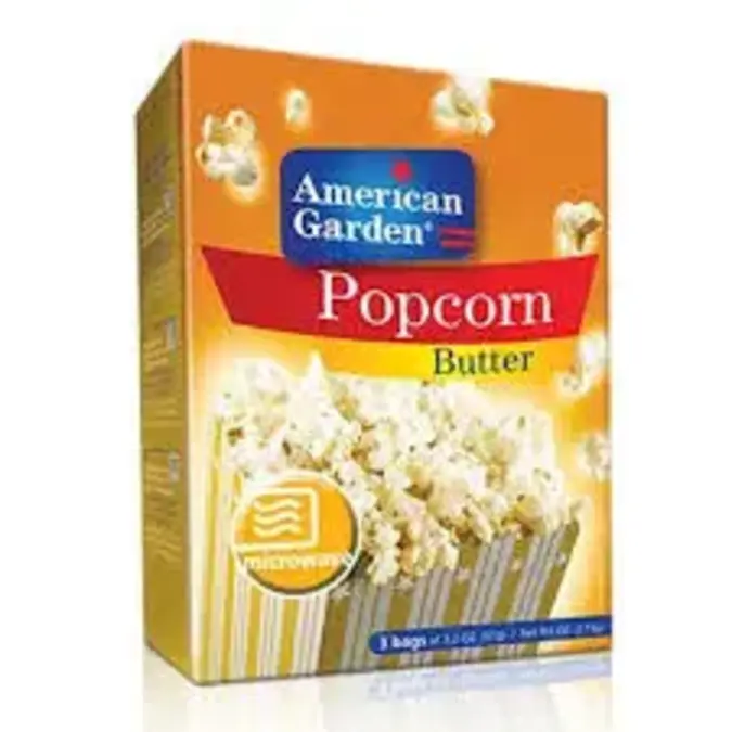 American Garden Microwave Butter Popcorn 297G